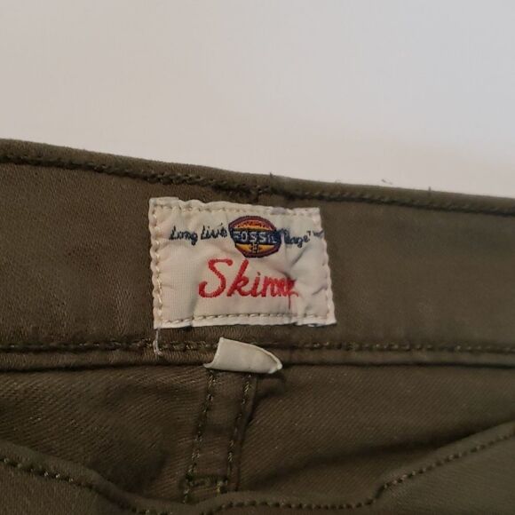 Fossil Army green skinny jean 6 - Picture 4 of 5